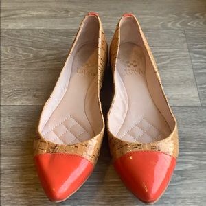 Vince Camputo Flats - Cork & Coral - Size 7